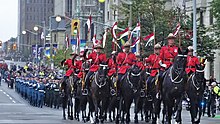 A memorial procession in Ottawa before the national commemoration ceremony for the death of Queen Elizabeth II Queen Elizabeth Ottawa parade mosbo6.jpg