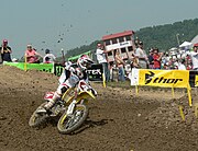 Multiple (AMA) US Motocross champion Ricky Carmichael at High Point national.