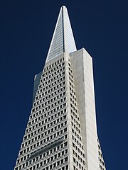 Aluminum-clad top of San Francisco's Transamerica Pyramid