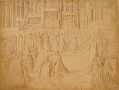 sacre de Henri III par Antoine Caron.