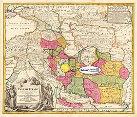 Salmas in 1724[2] Homann Map of "Persian Empire" at the Time of Safavid dynasty • Modified by Hassan Jahangiri