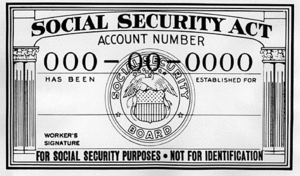 An old Social Security card with the "NOT...