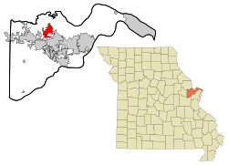 Location of Saint Paul, Missouri