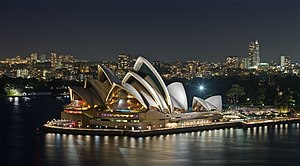 Австралиядагъы Сидней опера театр‘ны кече кёрюнюмю, январь 2008. Автор: Diliff
