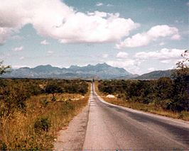 De T1 tussen Morogoro en Mikumi in 1981
