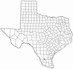 Ortens läge i Texas