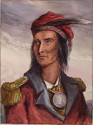 This 1848 drawing of the famous Chief Tecumseh...