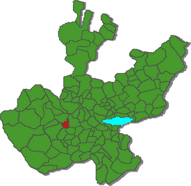 Localização de Tenamaxtlán em Jalisco