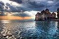 05/2014 Sonnenuntergang beim Schloss Chillon