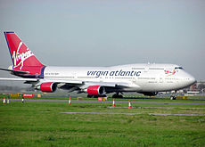 Boeing 747–400 repülőgép a Virgin Atlantic Airways színeiben