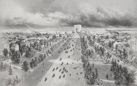 The Avenue de l'Impératrice (now the Avenue Foch) during the Second Empire. It was the grand entrance for promenades to the Bois de Boulogne.