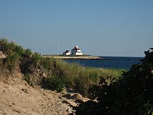 View of the Watch Hill Lighthouse from Napatree Point