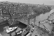 De Wiegbrug kort voor de afbraak en vervanging door nieuwbouw; 31 oktober 1988.