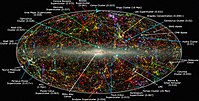 Map of galaxy superclusters and filaments