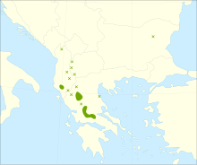 Aesculus hippocastanum range.svg