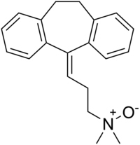 Skeletal formula of amitriptylinoxide