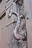 Renaissance door knocker in Toulouse, France