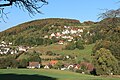 Schloßberg mit Osternoher Ortslage Schloßberg mit Burgruine Osternohe von Südwesten