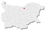 Karte von Bulgarien, Position von Bjala hervorgehoben