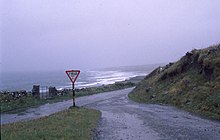 Coast road south of Fanore on a winter day