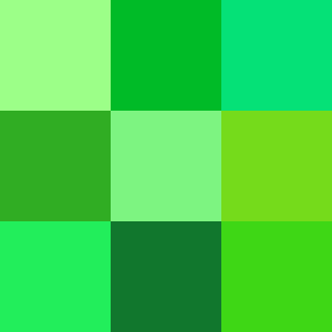 Variations of green