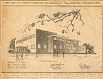 Cuban newspaper announcement of the construction of Pavilion of Radiology and Physical Therapy