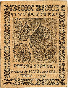 Continental Currency $2 banknote reverse (May 9, 1776).jpg