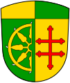Wappen von Mindelaltheim mit halbem Katharinenrad