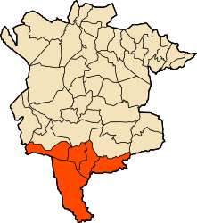 Distretto di Aïn El Melhe – Mappa