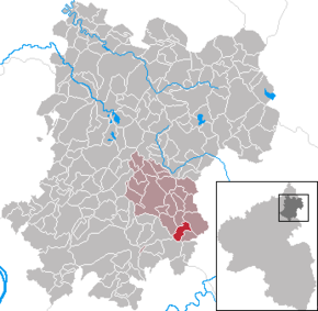 Poziția Dreikirchen pe harta districtului Westerwaldkreis