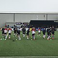 Dundalk F.C. tijdens een warming up in 2019.