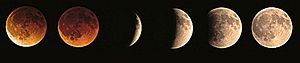 English: Moon eclipse in Belgium (Hamois). Fra...