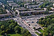 Entrance to the Dorohozhychi metro station.jpg