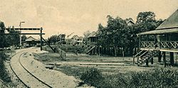 Railway terminus at Rockstone (ca.1900)