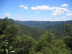 Vue entre le col Saint-Pierre et Saint-Jean-du-Gard.