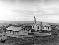 Vardø gamla kyrka 1933, nedbränd 1944.