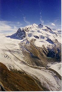 Gornergletscher und Monte Rosa