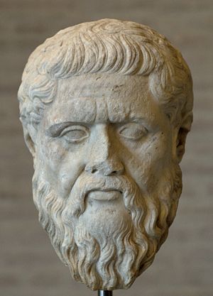 Head of Platon, roman copy. The original was e...