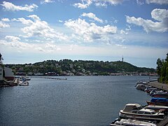 View of Hisøya from Arendal city centre