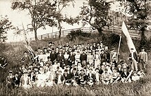 Imatra Society, consisting of Finnish immigrants, celebrating its summer festival in Fort Hamilton, Brooklyn, in 1894 Imatra Society's summer festival.jpg