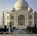 Jacqueline Kennedy at the Taj Mahal, 1962