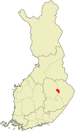 Location of Kaavi in Finland