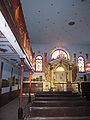 Interior of Keszthely Synagogue with memorial plaques on the wall