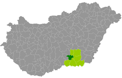 A Kisteleki járás elhelyezkedése Magyarországon