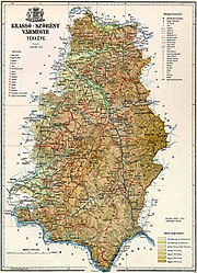 Comitato di Krassó-Szörény – Mappa