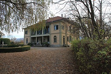 Landhaus von Rodolphe de Weck: Eingangsfassade im Norden