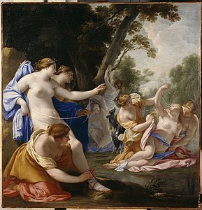 Eustache Le Sueur, Diane découvrant la grossesse de Callisto (vers 1638-1639).