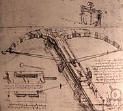 Leonardo da Vinci's giant crossbow, late 15th to early 16th century