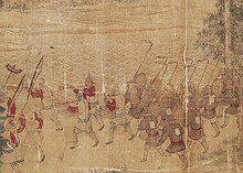 Depiction of wolf warriors from the painting, Kang wo tu juan Liang Bing (Lang Bing ).jpg