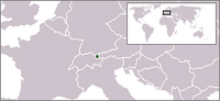 Locatie van Fürstentum Liechtenstein